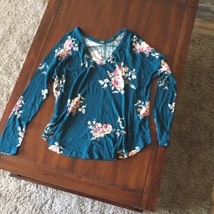 Floral long sleeve top